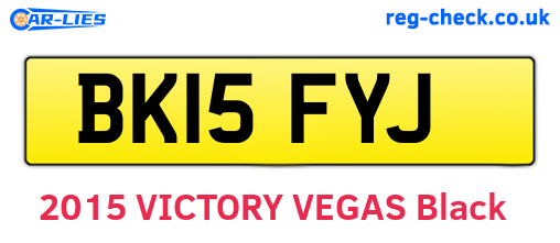 BK15FYJ are the vehicle registration plates.
