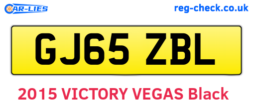 GJ65ZBL are the vehicle registration plates.