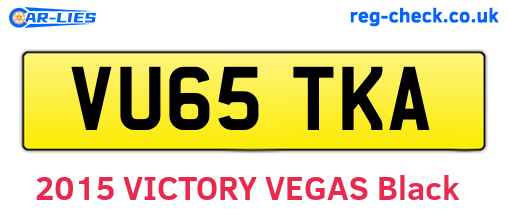 VU65TKA are the vehicle registration plates.