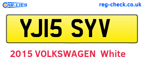 YJ15SYV are the vehicle registration plates.