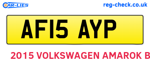AF15AYP are the vehicle registration plates.