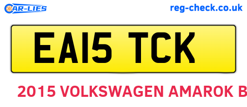 EA15TCK are the vehicle registration plates.