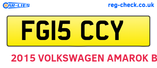 FG15CCY are the vehicle registration plates.