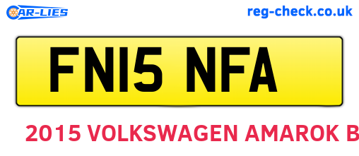 FN15NFA are the vehicle registration plates.