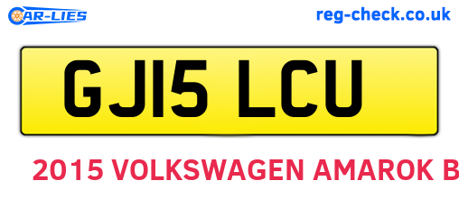 GJ15LCU are the vehicle registration plates.