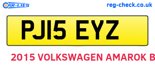 PJ15EYZ are the vehicle registration plates.