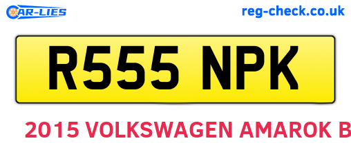 R555NPK are the vehicle registration plates.