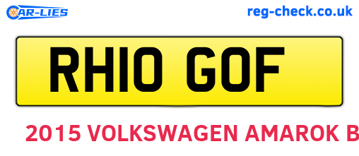 RH10GOF are the vehicle registration plates.