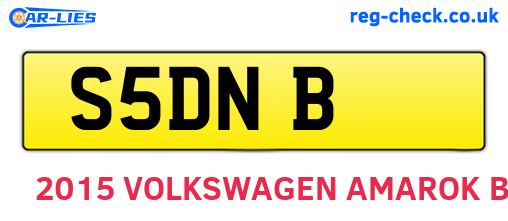 S5DNB are the vehicle registration plates.