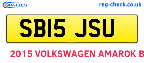 SB15JSU are the vehicle registration plates.