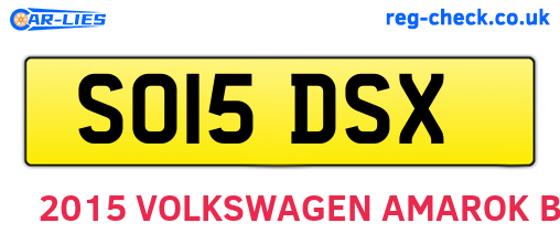 SO15DSX are the vehicle registration plates.