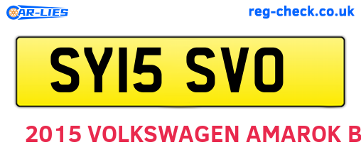 SY15SVO are the vehicle registration plates.