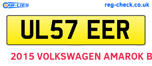 UL57EER are the vehicle registration plates.