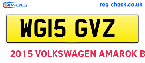 WG15GVZ are the vehicle registration plates.