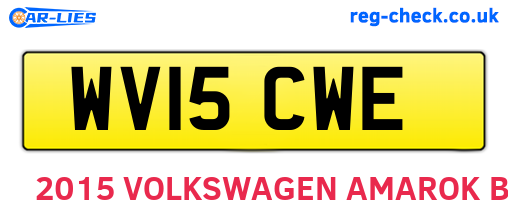 WV15CWE are the vehicle registration plates.
