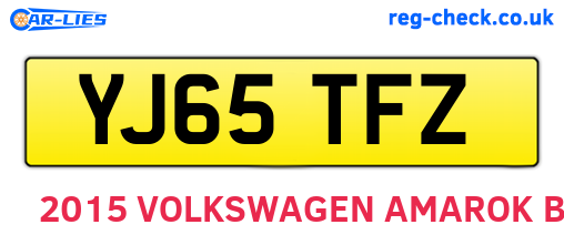 YJ65TFZ are the vehicle registration plates.