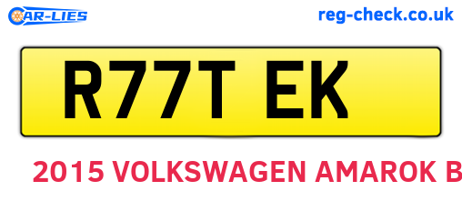 R77TEK are the vehicle registration plates.