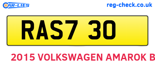 RAS730 are the vehicle registration plates.