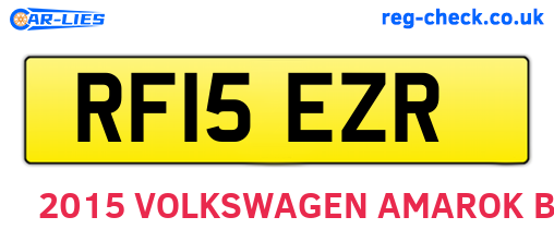 RF15EZR are the vehicle registration plates.