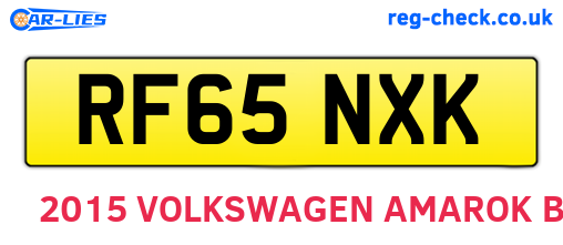 RF65NXK are the vehicle registration plates.