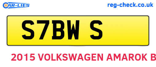 S7BWS are the vehicle registration plates.