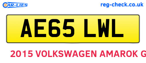 AE65LWL are the vehicle registration plates.
