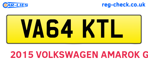 VA64KTL are the vehicle registration plates.