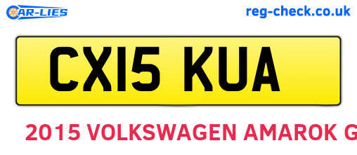 CX15KUA are the vehicle registration plates.
