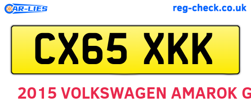 CX65XKK are the vehicle registration plates.