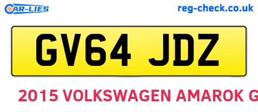 GV64JDZ are the vehicle registration plates.