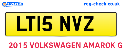 LT15NVZ are the vehicle registration plates.