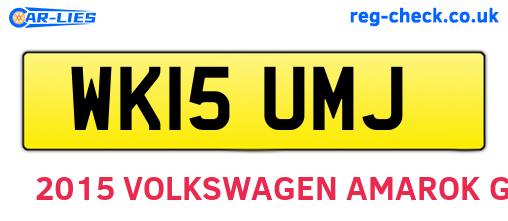 WK15UMJ are the vehicle registration plates.