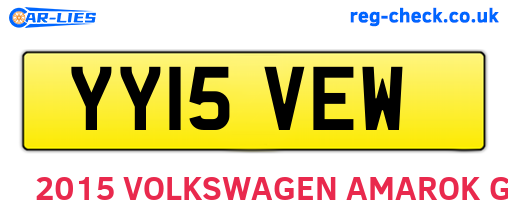 YY15VEW are the vehicle registration plates.