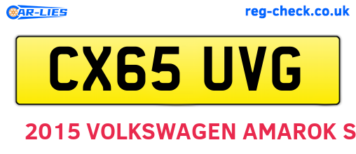 CX65UVG are the vehicle registration plates.