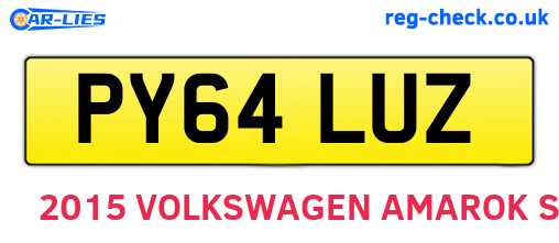 PY64LUZ are the vehicle registration plates.