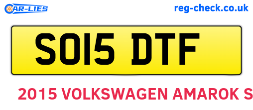 SO15DTF are the vehicle registration plates.