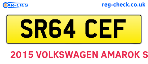 SR64CEF are the vehicle registration plates.