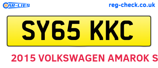 SY65KKC are the vehicle registration plates.