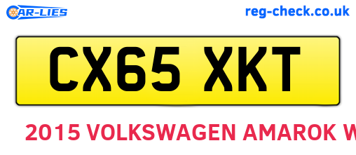 CX65XKT are the vehicle registration plates.