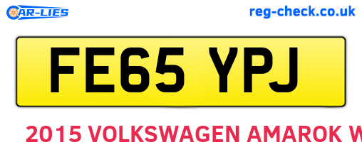 FE65YPJ are the vehicle registration plates.