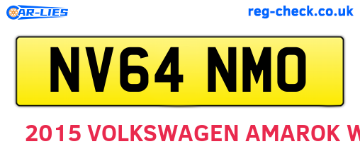 NV64NMO are the vehicle registration plates.