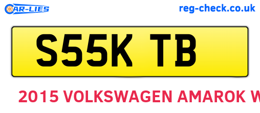 S55KTB are the vehicle registration plates.