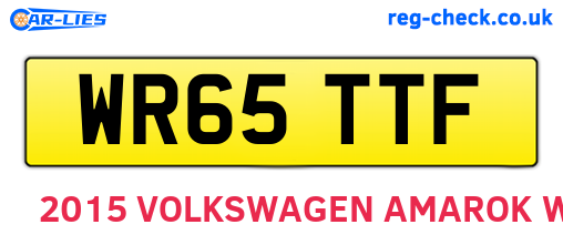 WR65TTF are the vehicle registration plates.