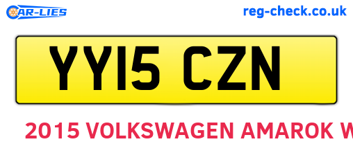 YY15CZN are the vehicle registration plates.