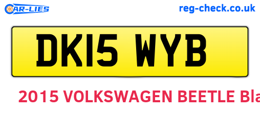 DK15WYB are the vehicle registration plates.