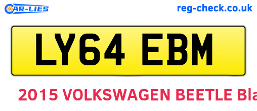 LY64EBM are the vehicle registration plates.