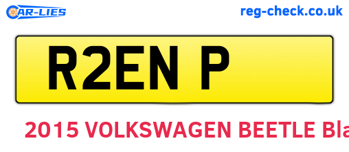 R2ENP are the vehicle registration plates.