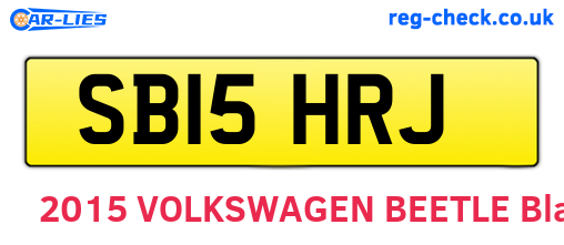 SB15HRJ are the vehicle registration plates.