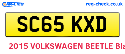 SC65KXD are the vehicle registration plates.