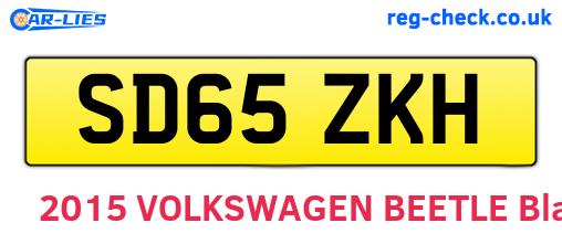SD65ZKH are the vehicle registration plates.